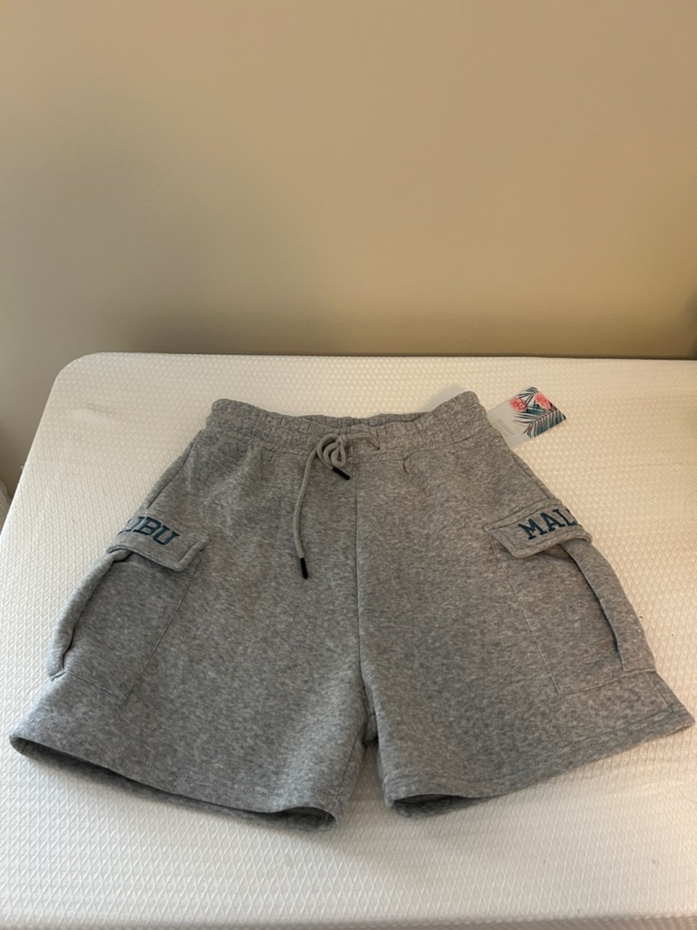 Active Domino Gray Performance Shorts with Cargo Patch Size S